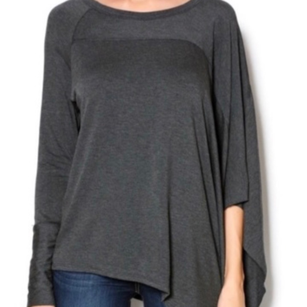 COS Merino Asymmetrical One Sleeve Sweater Poncho in Camel